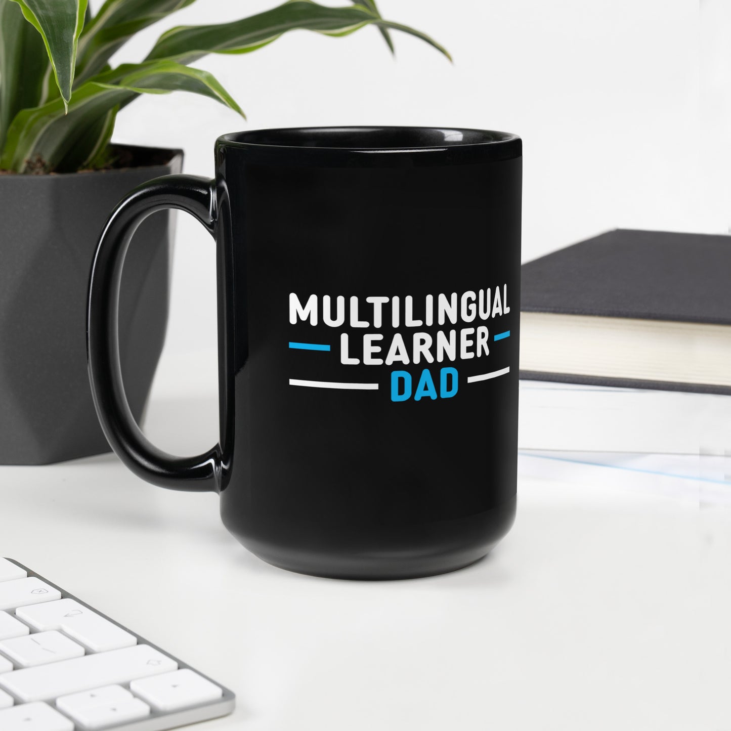 Multilingual Learner DAD Black Glossy Mug