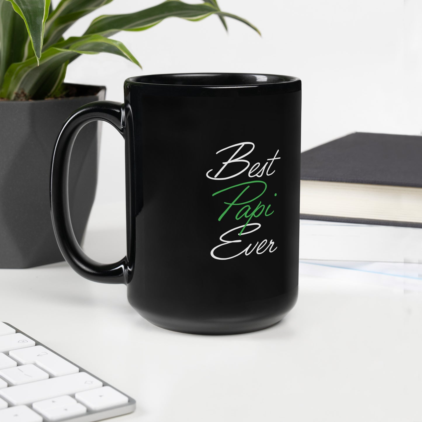 Best PAPI Ever Black Glossy Mug
