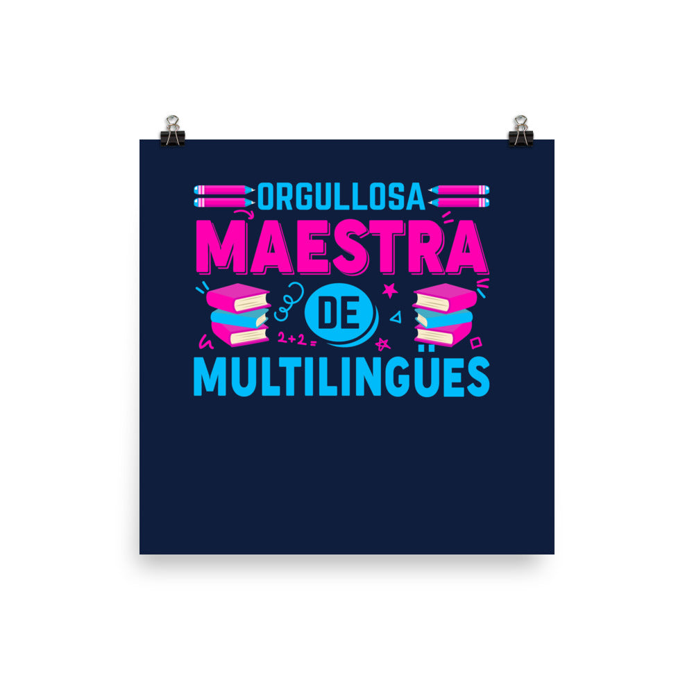 Póster Proud Teacher of Multilingual Learner (español)