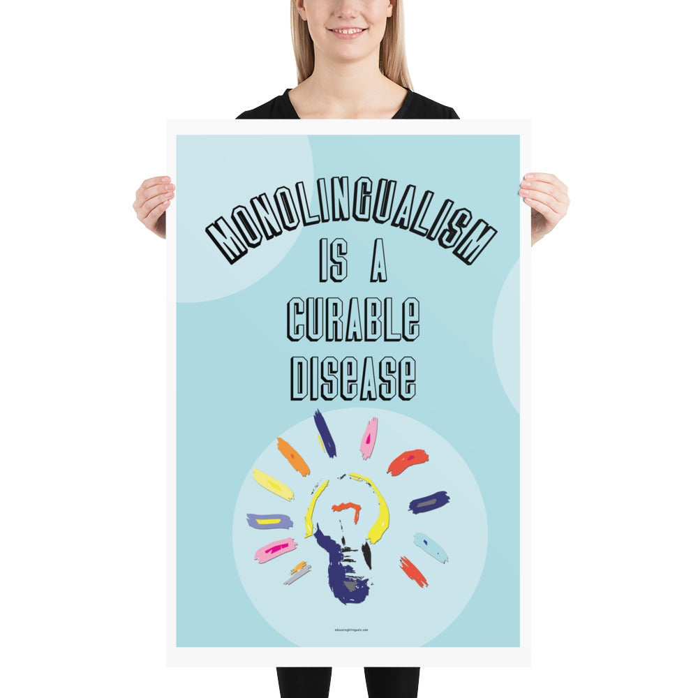 Monolingualism Poster, Bilingual Poster, Being Bilingual Poster, Classroom Decor, Bilingual Poster, Back To School, Office Decor,