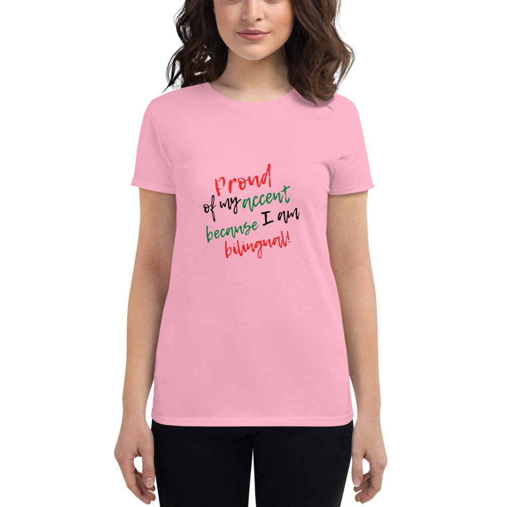 Camiseta orgullosa bilingüe