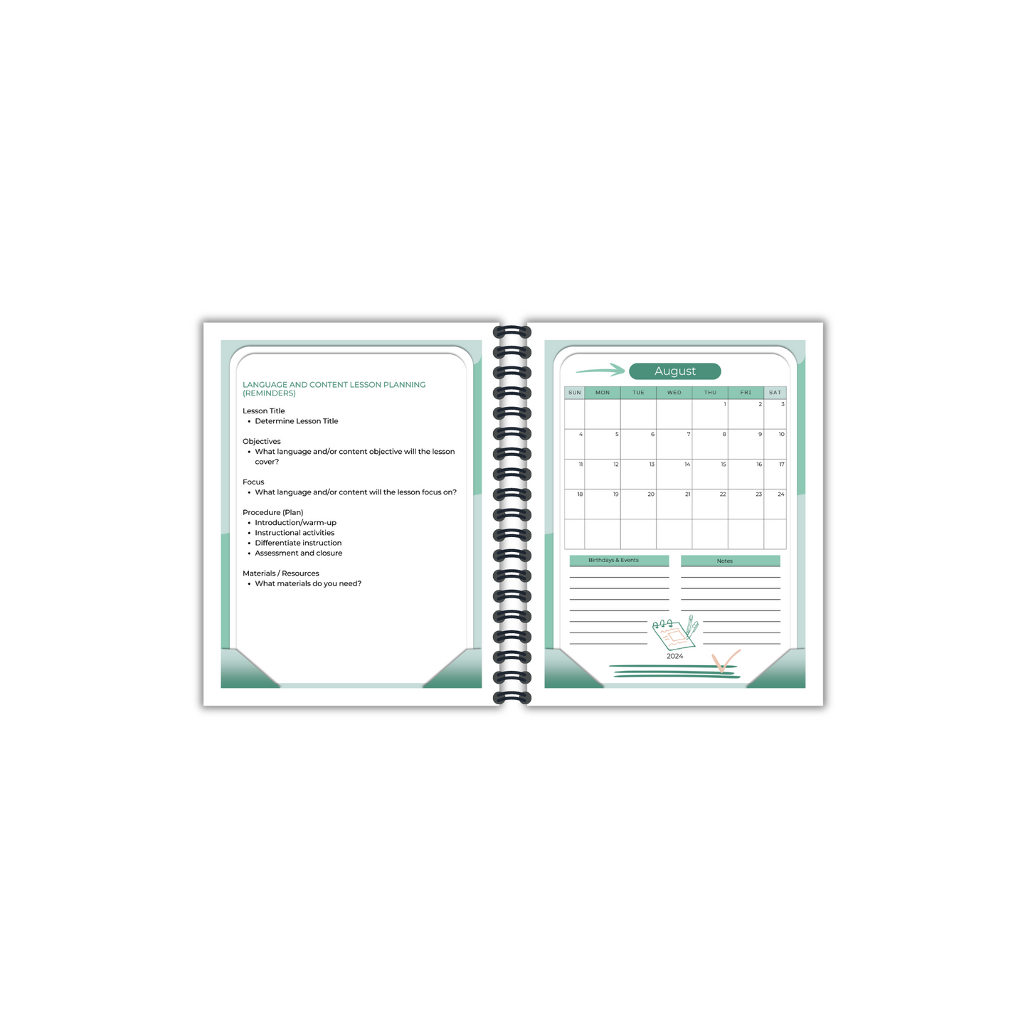 ESL Teacher Planner (PDF Printable)