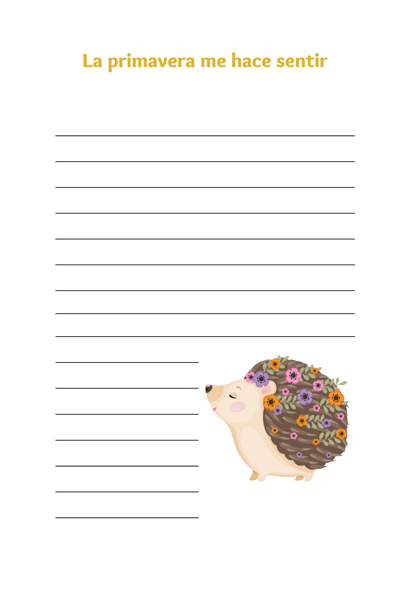 Spring Journal in Spanish (Printable)