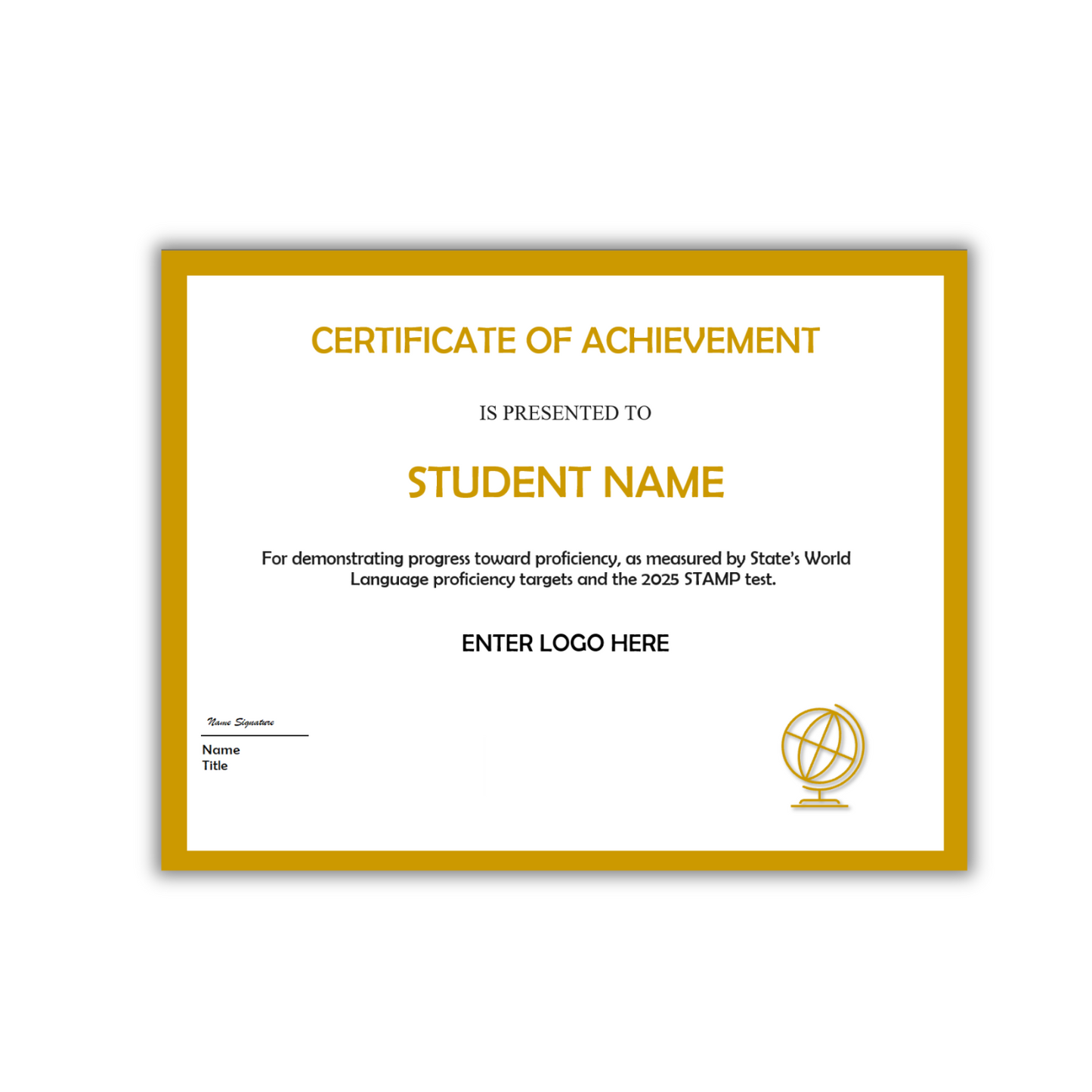 ACTFL Certificates - Editable Templates