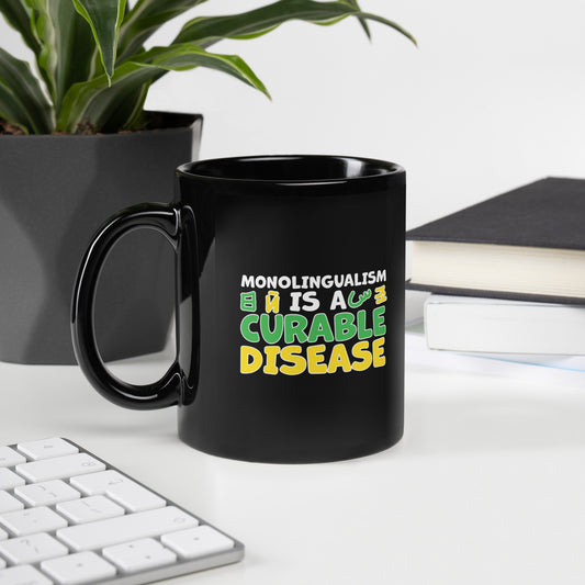 Monolingualism Black Mug