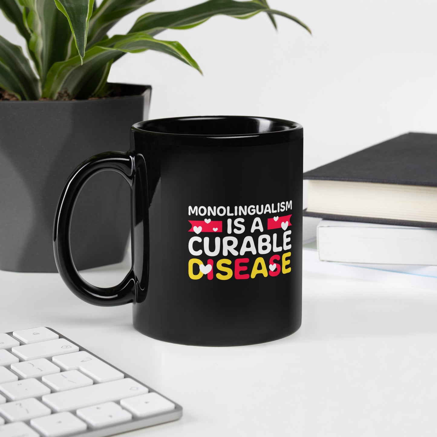 Monolingualism Black Mug