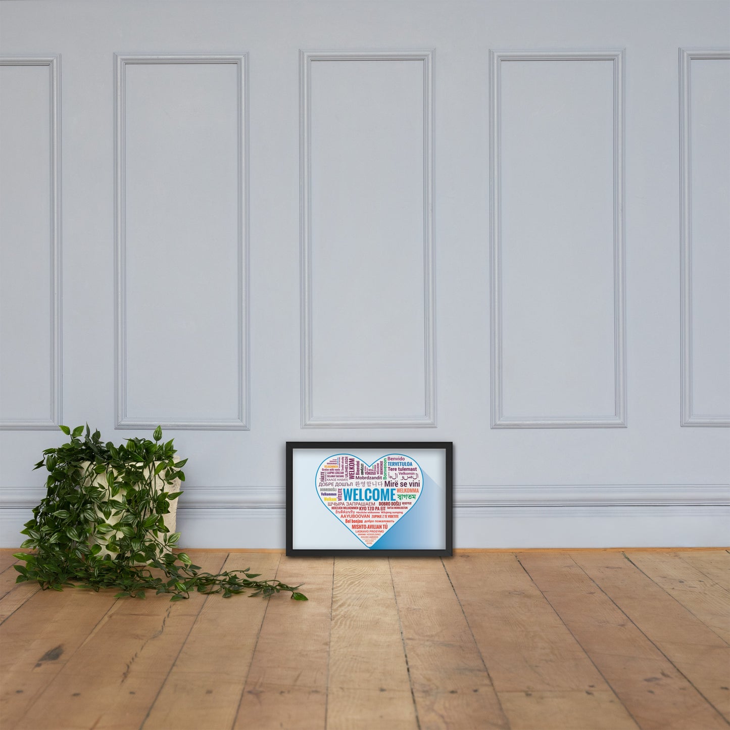 Welcome Framed Poster Language Poster Bilingual Poster for the Classroom