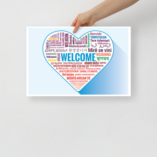Welcome Poster in Different Languages, Bilingual Super Power Poster, Classroom Decor, Bilingual Poster, Back To School, Office Decor, Multilingual Poster,