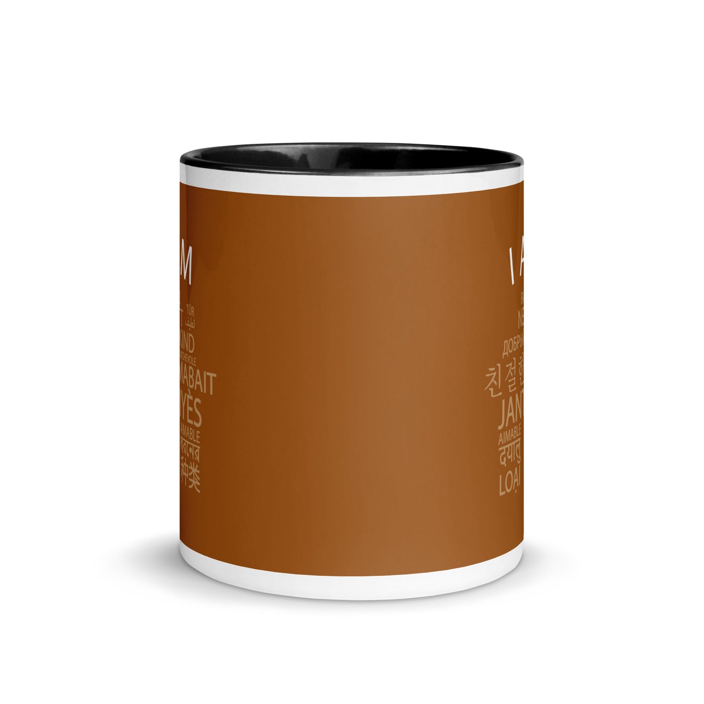 Taza Soy Amable con Color en el Interior.