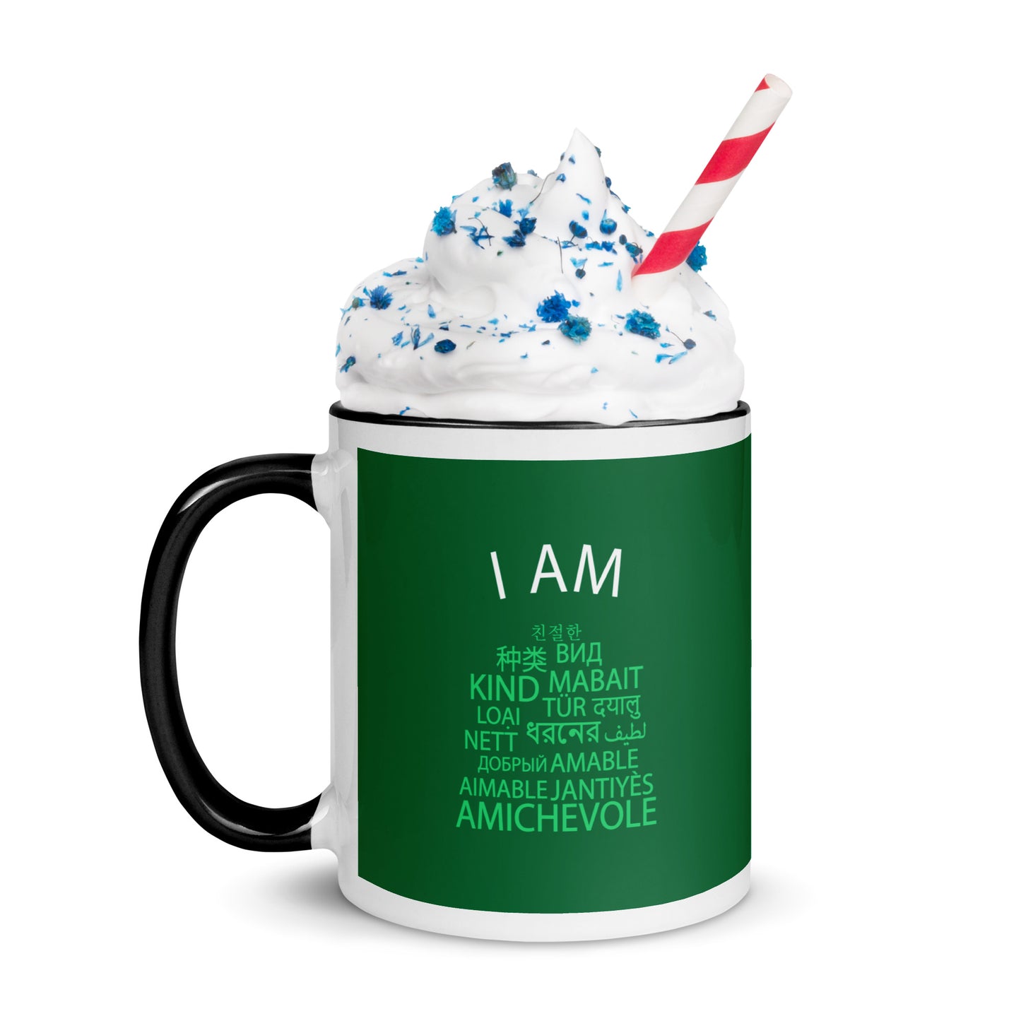 Taza Soy Amable con Color en el Interior.