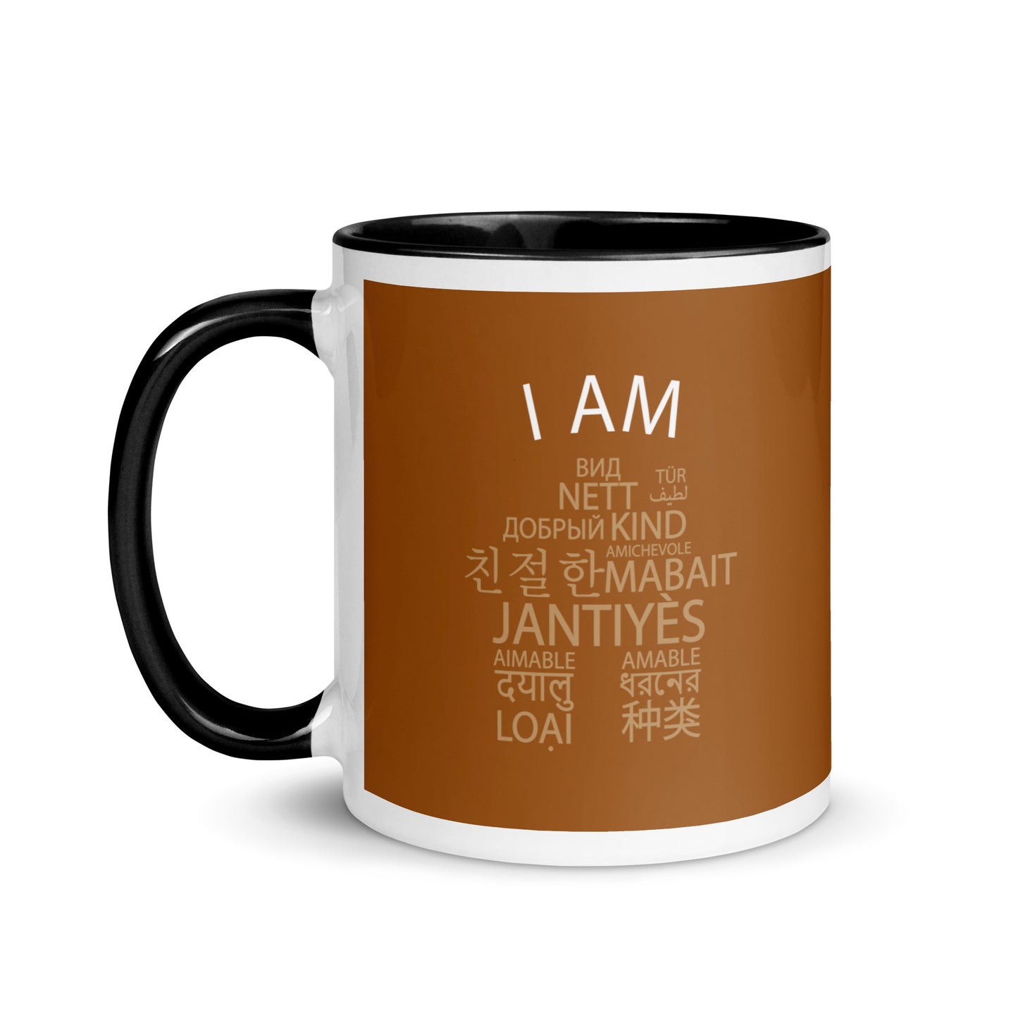 Taza Soy Amable con Color en el Interior.