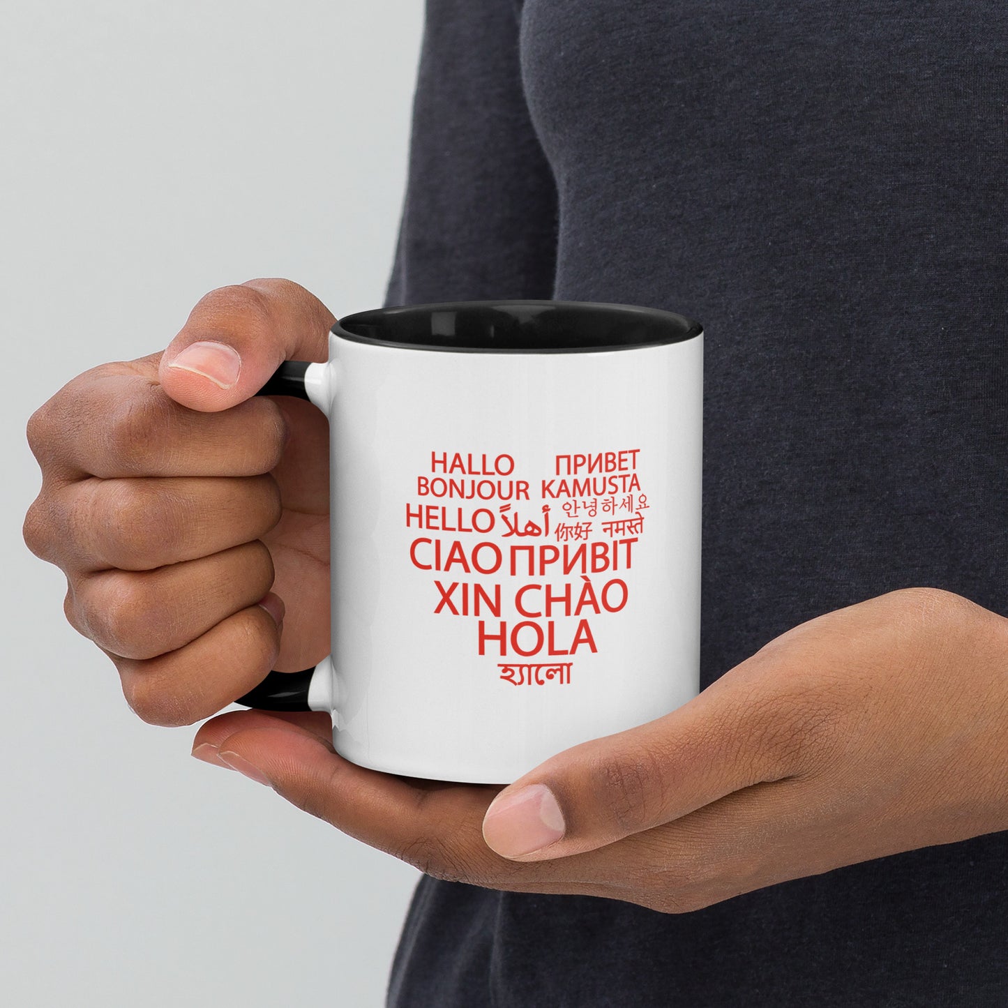 Taza Hello Heart con interior de color