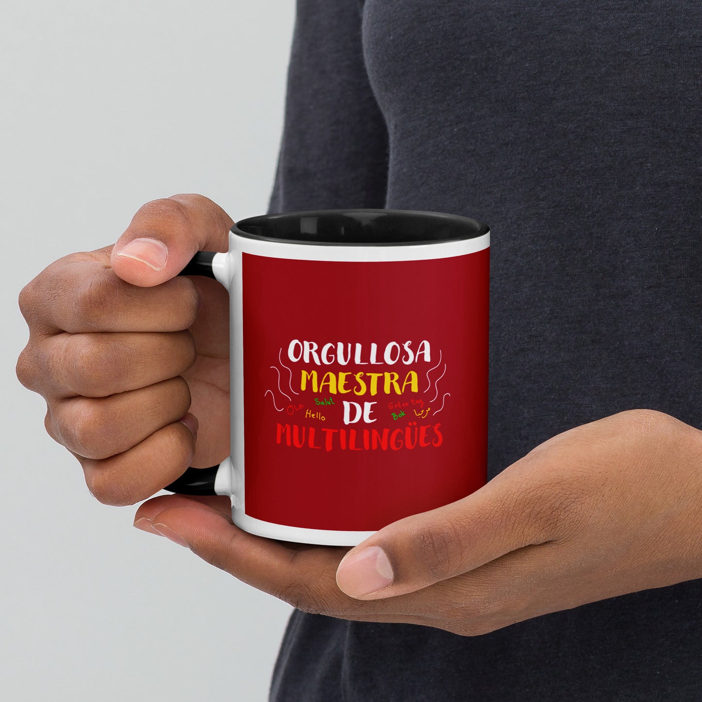 Orgullosa Maestra De Multilingues Mug with Color Inside