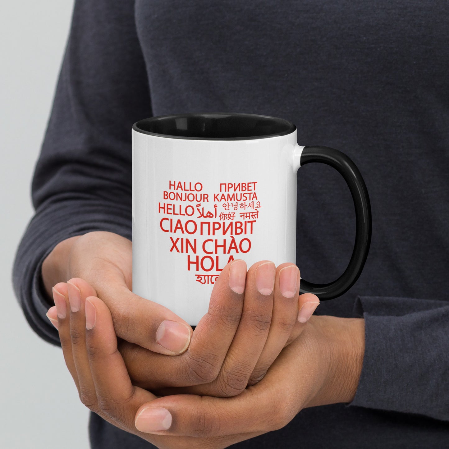 Taza Hello Heart con interior de color