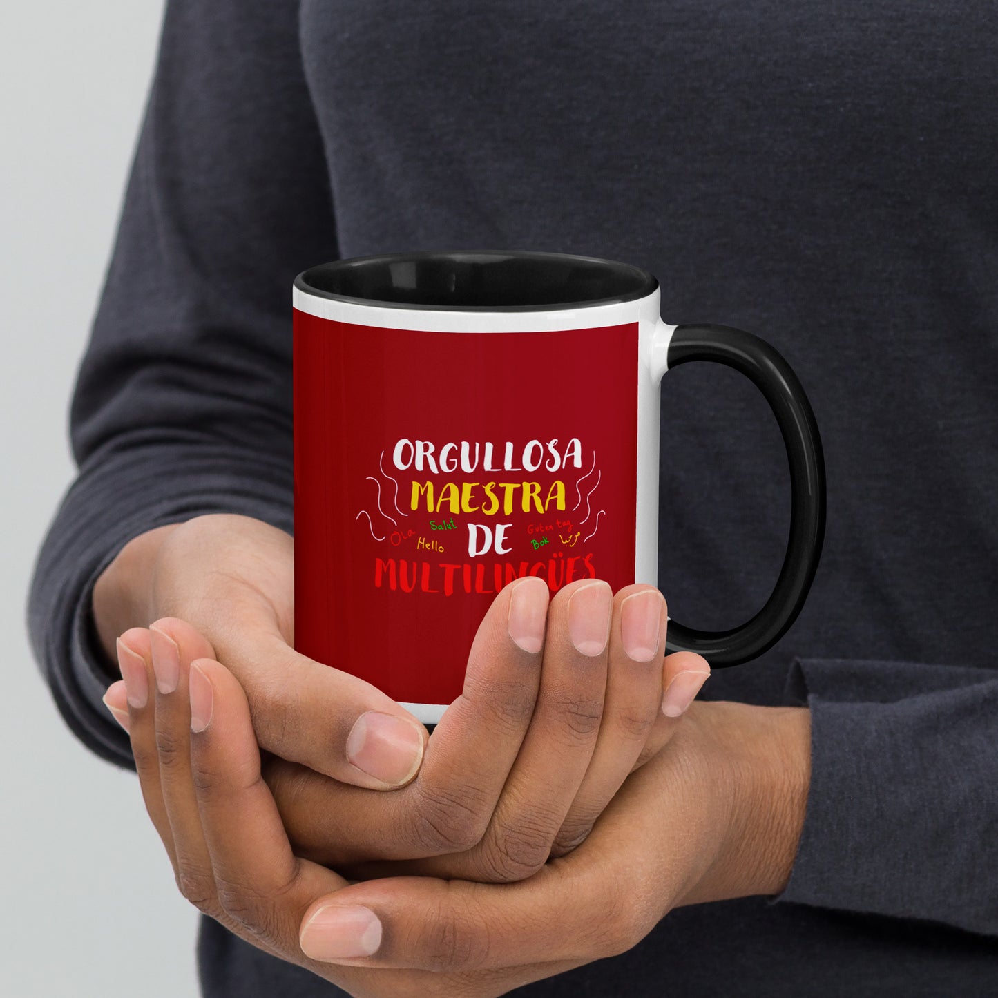 Orgullosa Maestra De Multilingues Mug with Color Inside