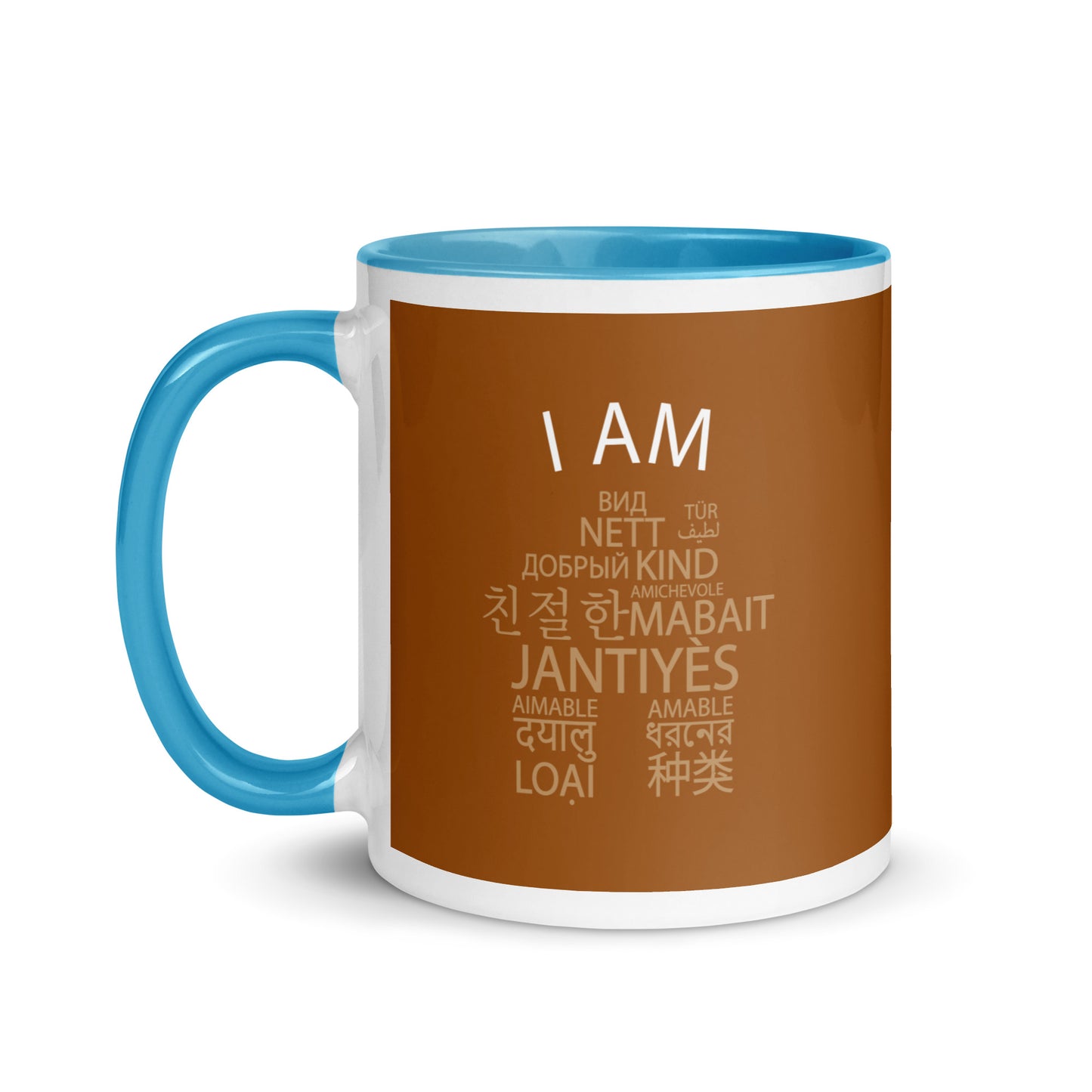 Taza Soy Amable con Color en el Interior.