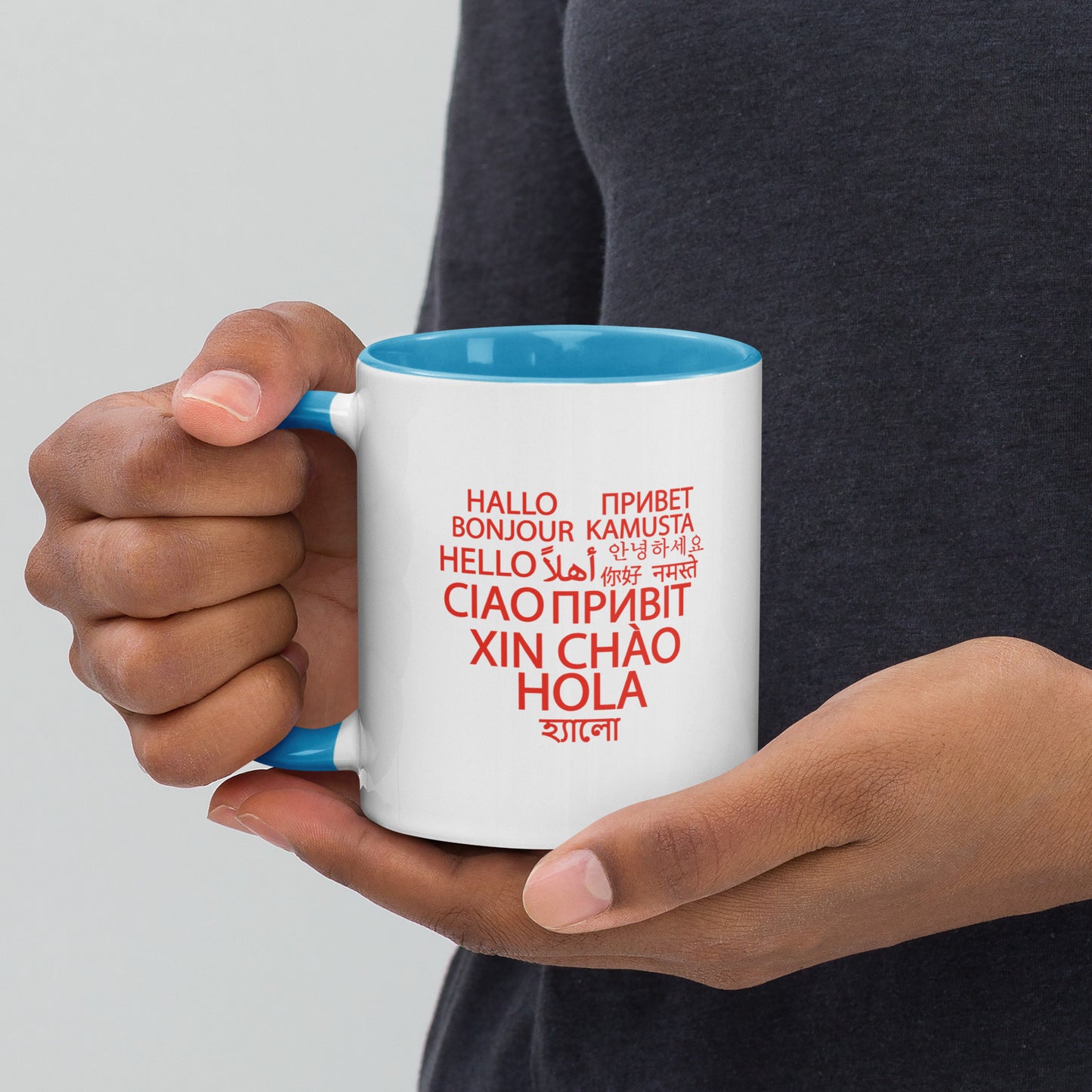 Taza Hello Heart con interior de color