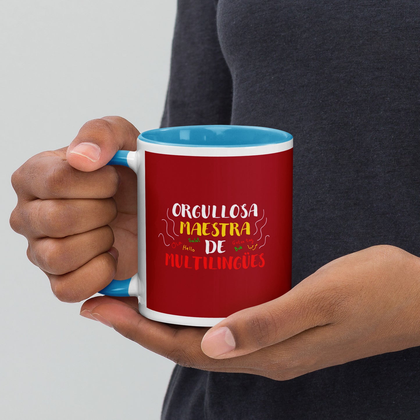 Orgullosa Maestra De Multilingues Mug with Color Inside