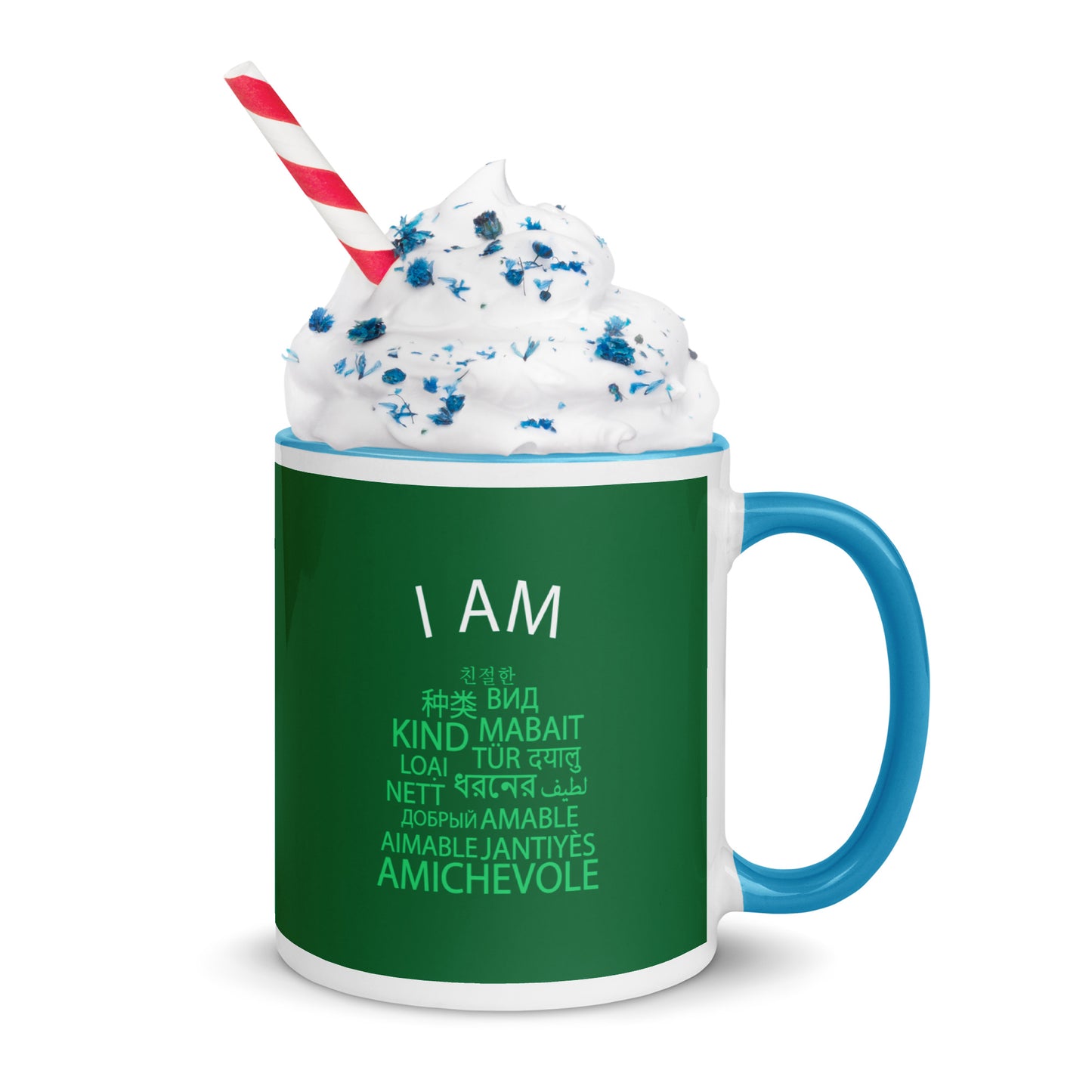 Taza Soy Amable con Color en el Interior.
