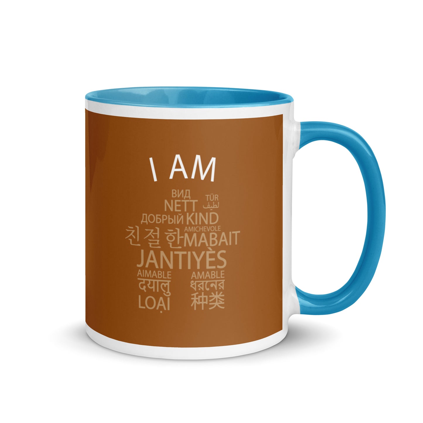 Taza Soy Amable con Color en el Interior.