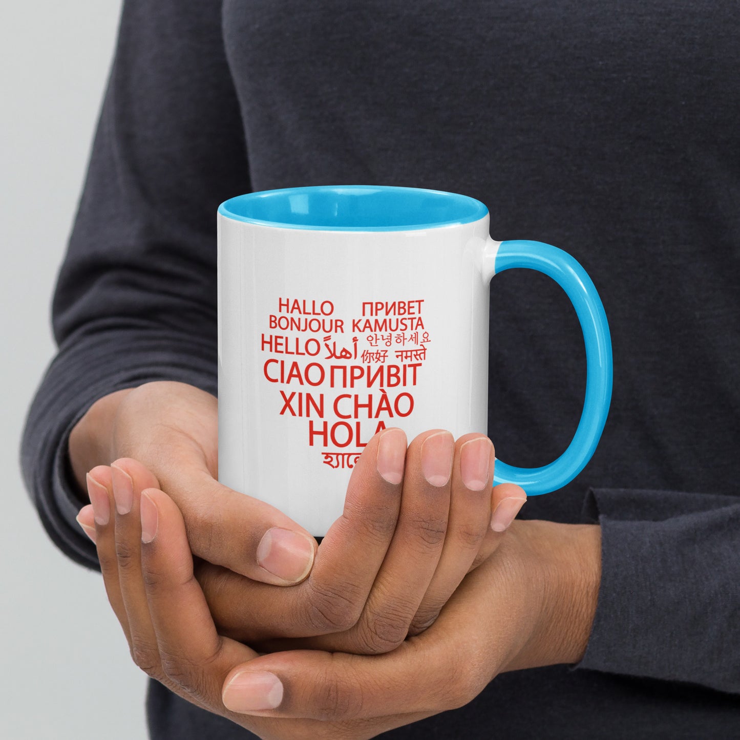 Taza Hello Heart con interior de color