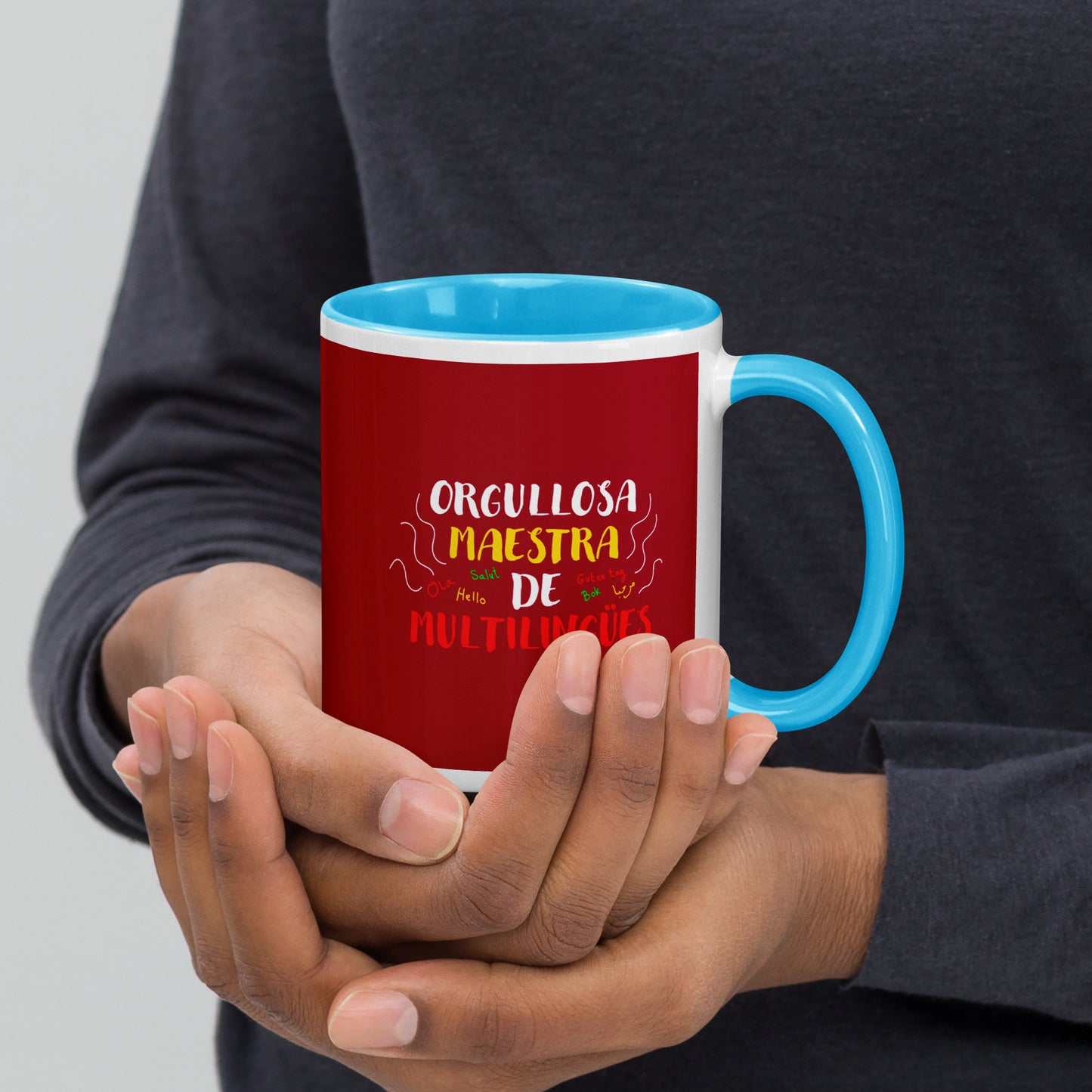 Orgullosa Maestra De Multilingues Mug with Color Inside