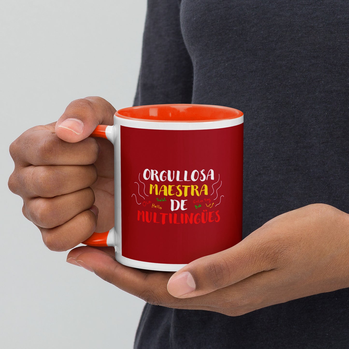 Orgullosa Maestra De Multilingues Mug with Color Inside