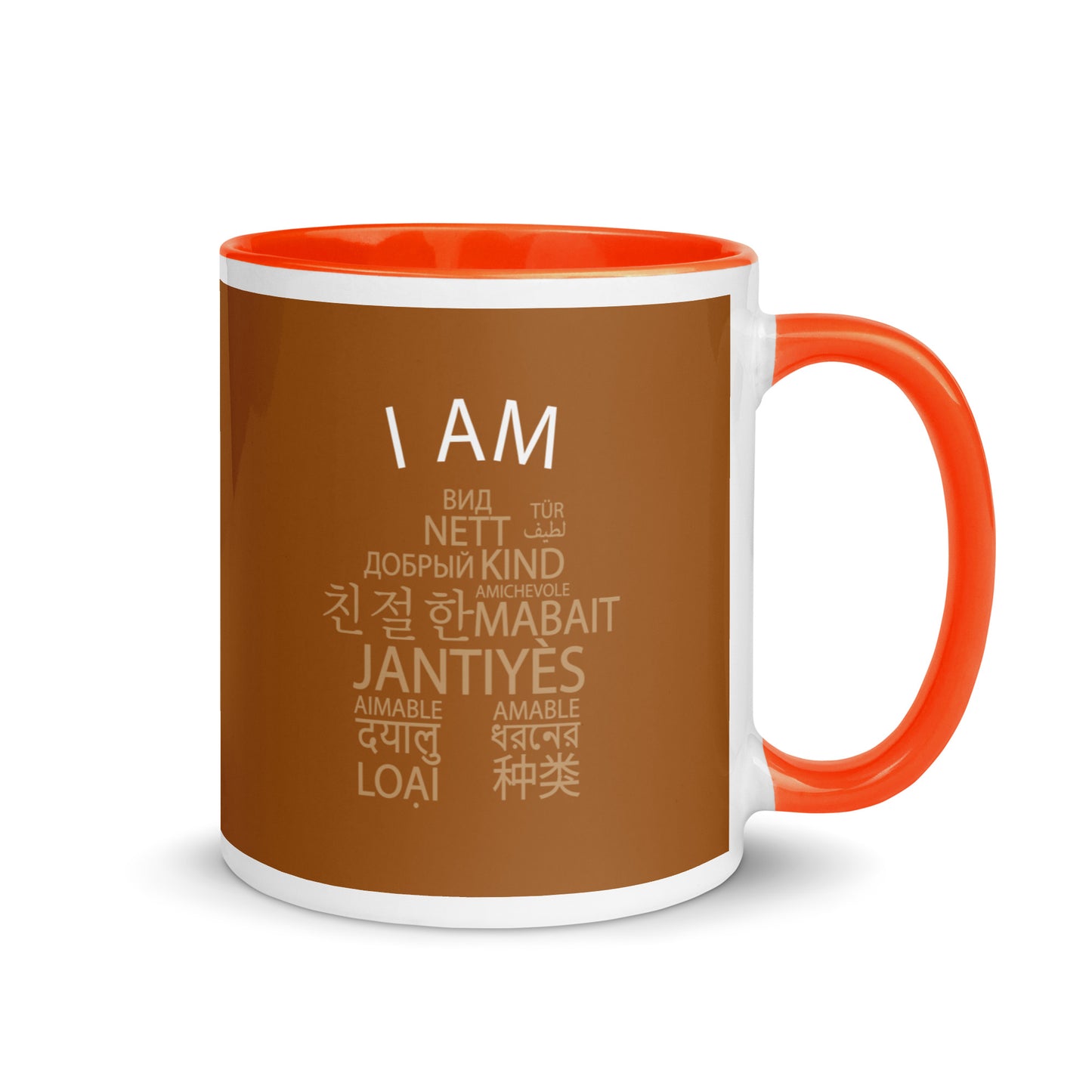 Taza Soy Amable con Color en el Interior.