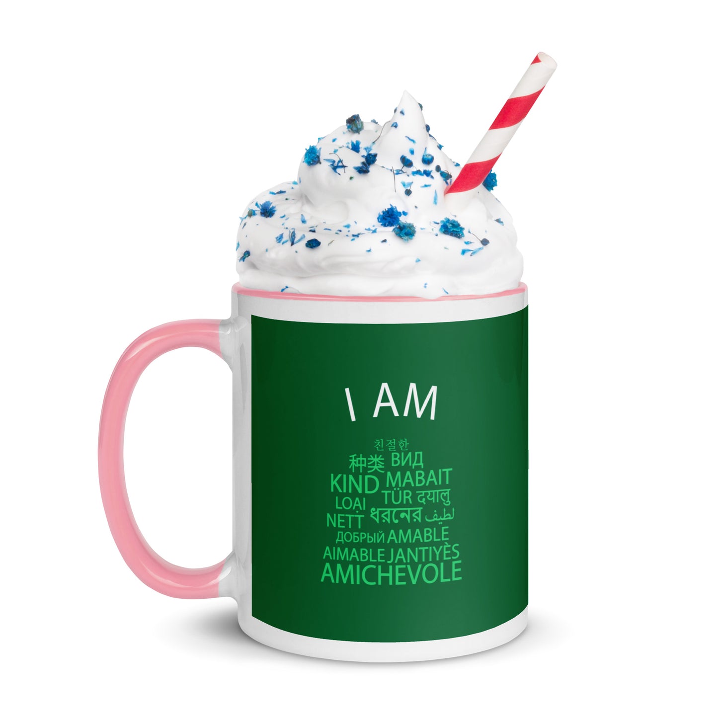Taza Soy Amable con Color en el Interior.