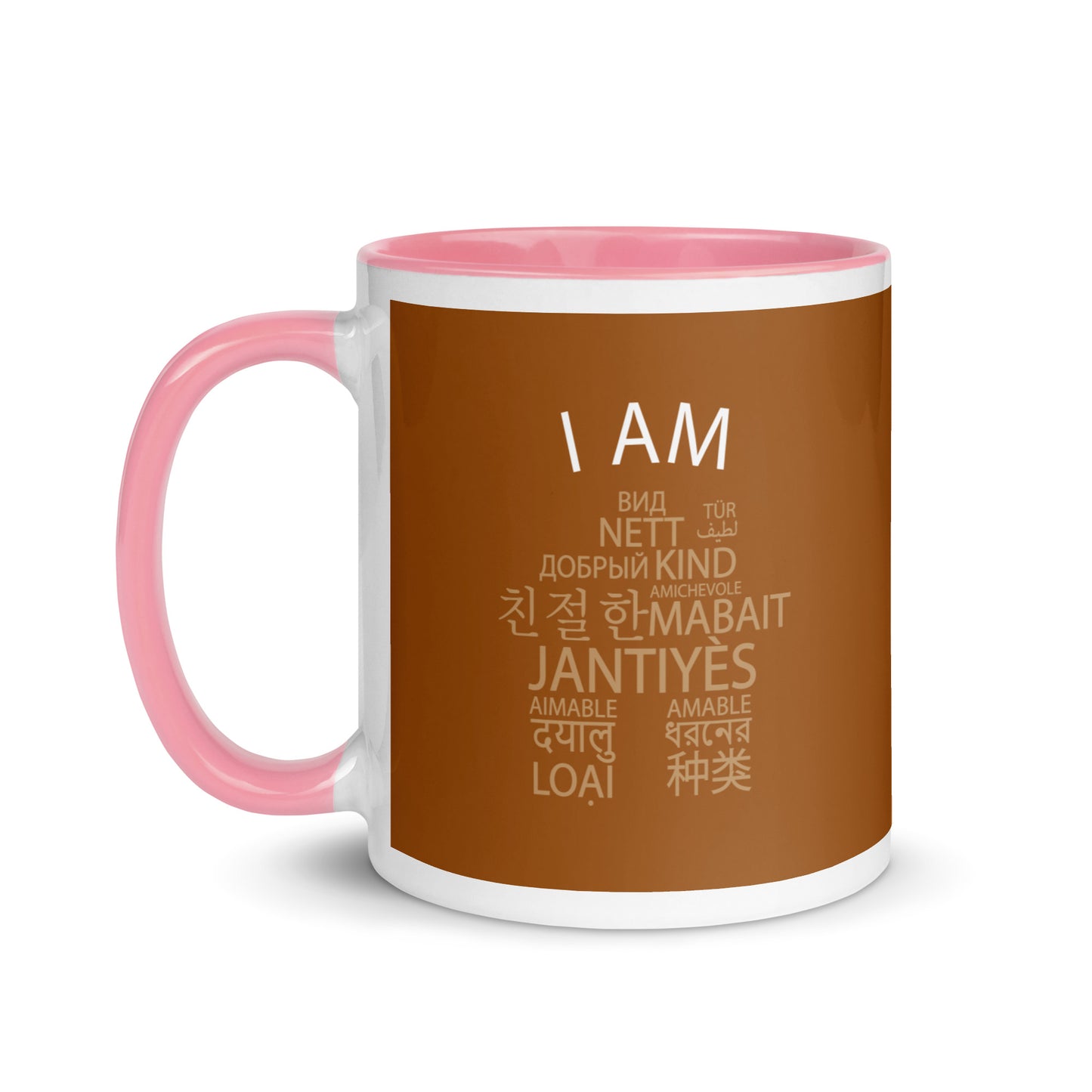 Taza Soy Amable con Color en el Interior.