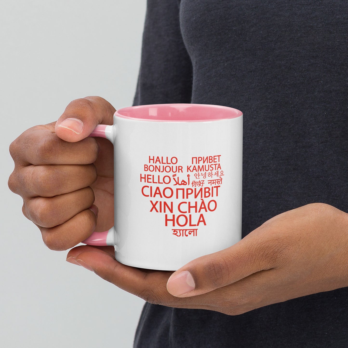 Taza Hello Heart con interior de color