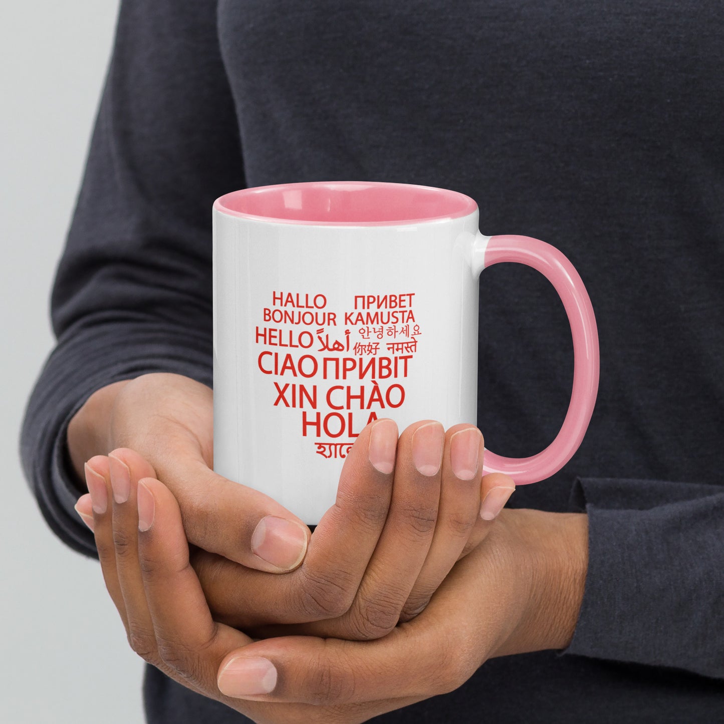 Taza Hello Heart con interior de color