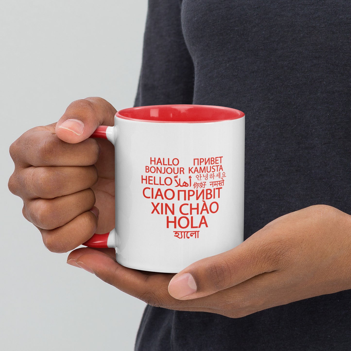 Taza Hello Heart con interior de color