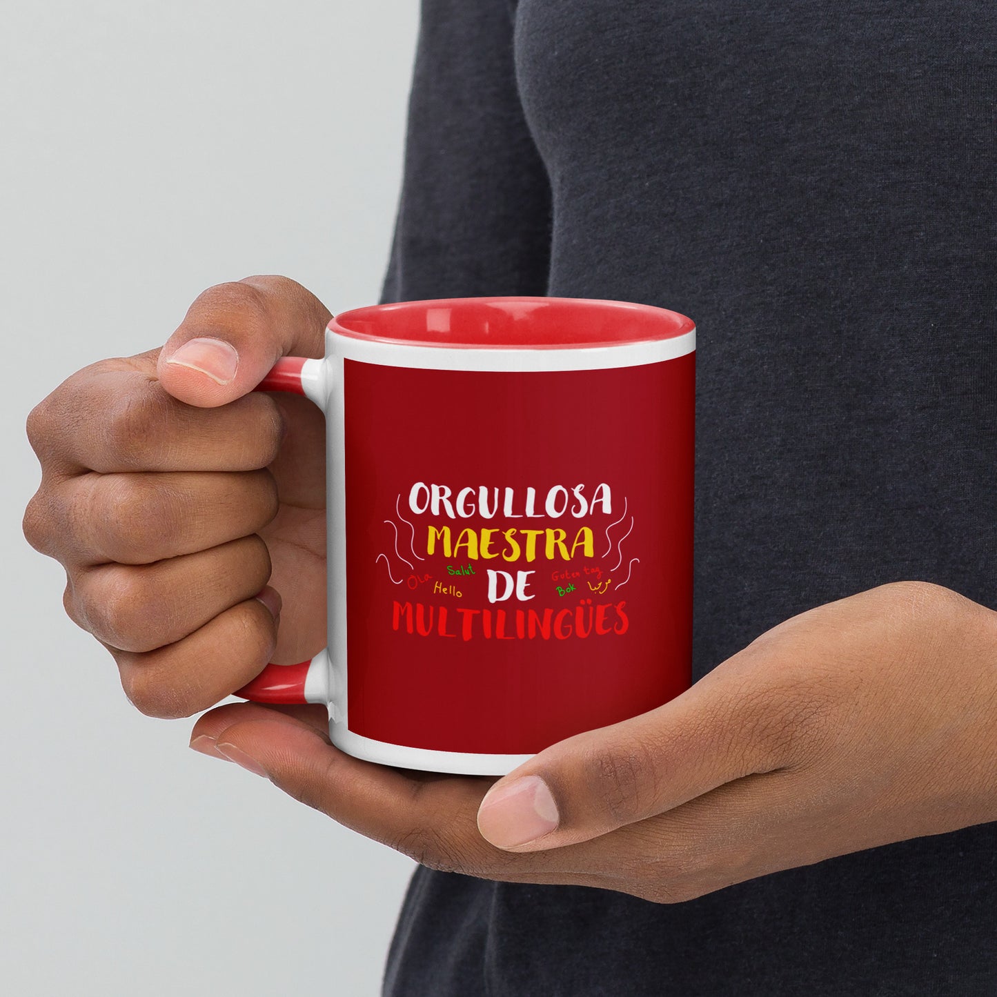 Orgullosa Maestra De Multilingues Mug with Color Inside