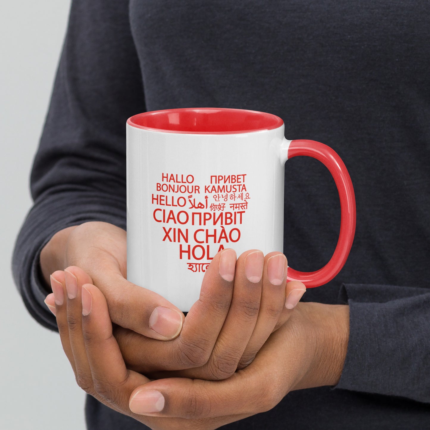 Taza Hello Heart con interior de color