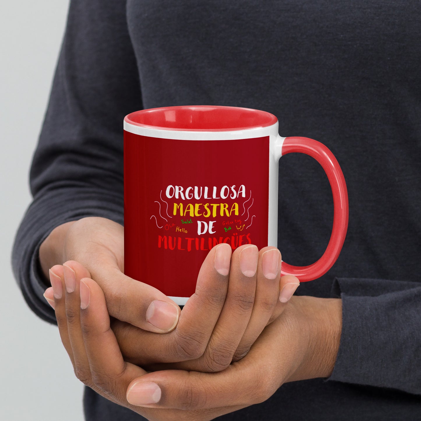 Orgullosa Maestra De Multilingues Mug with Color Inside