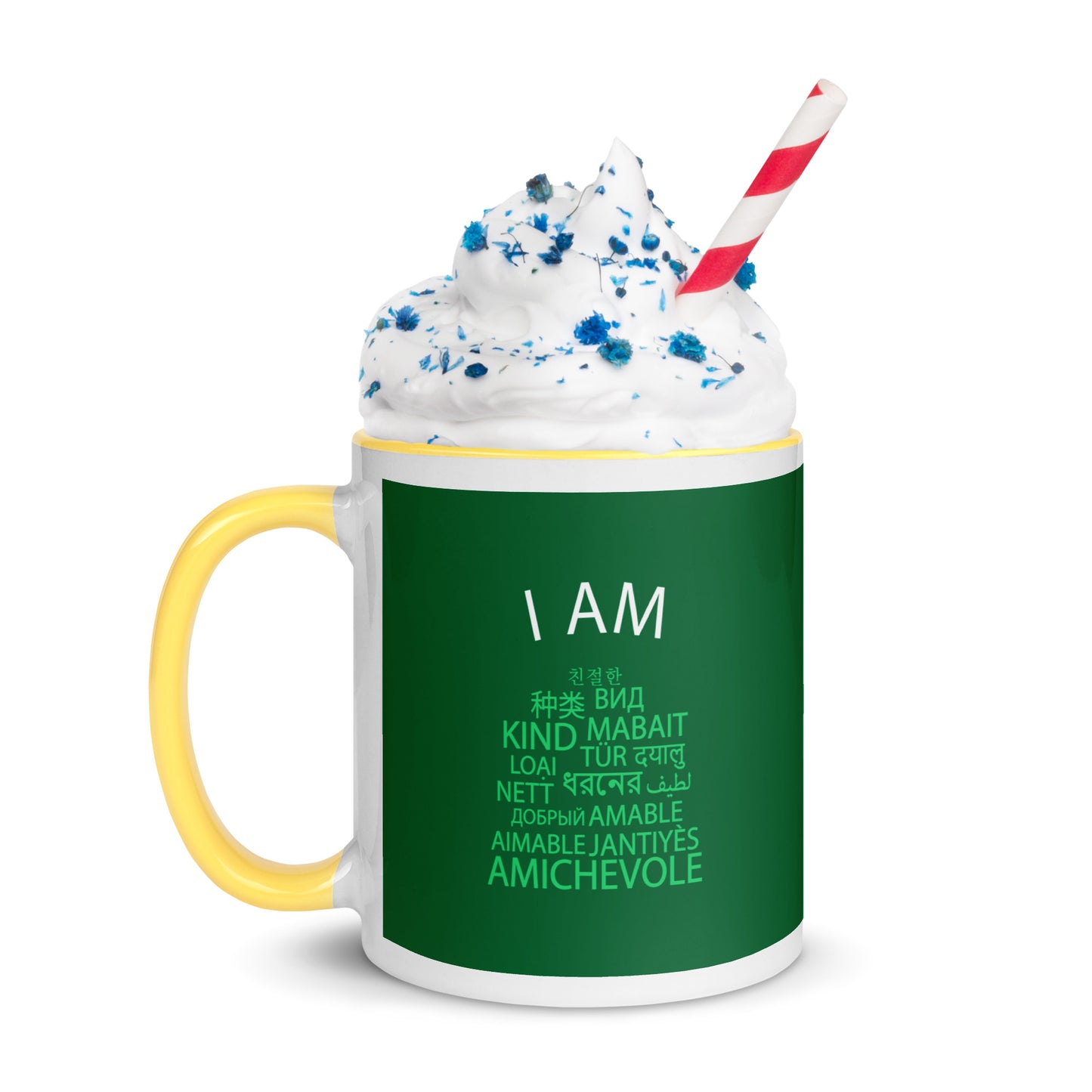 Taza Soy Amable con Color en el Interior.