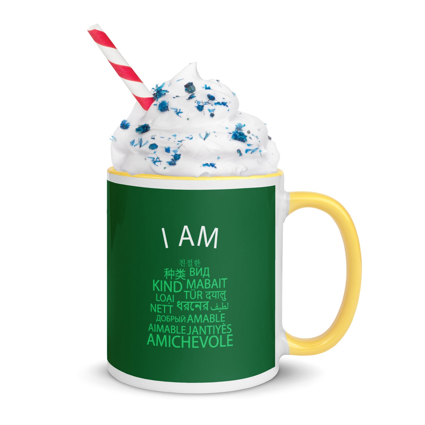 Taza Soy Amable con Color en el Interior.