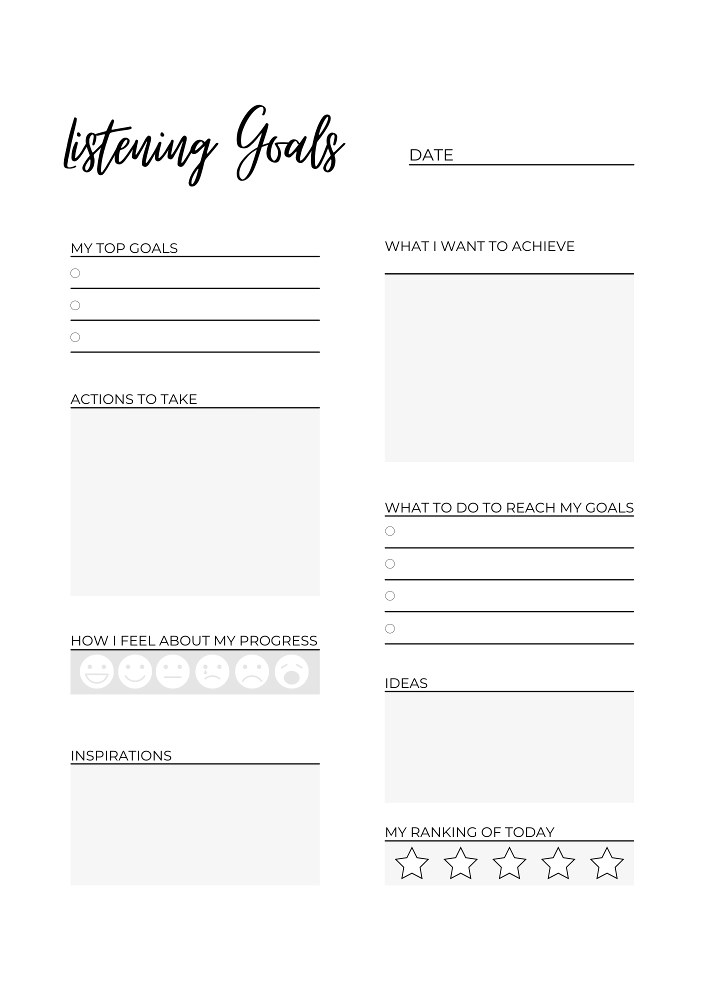 Vocabulary Learning Journal (Printable)