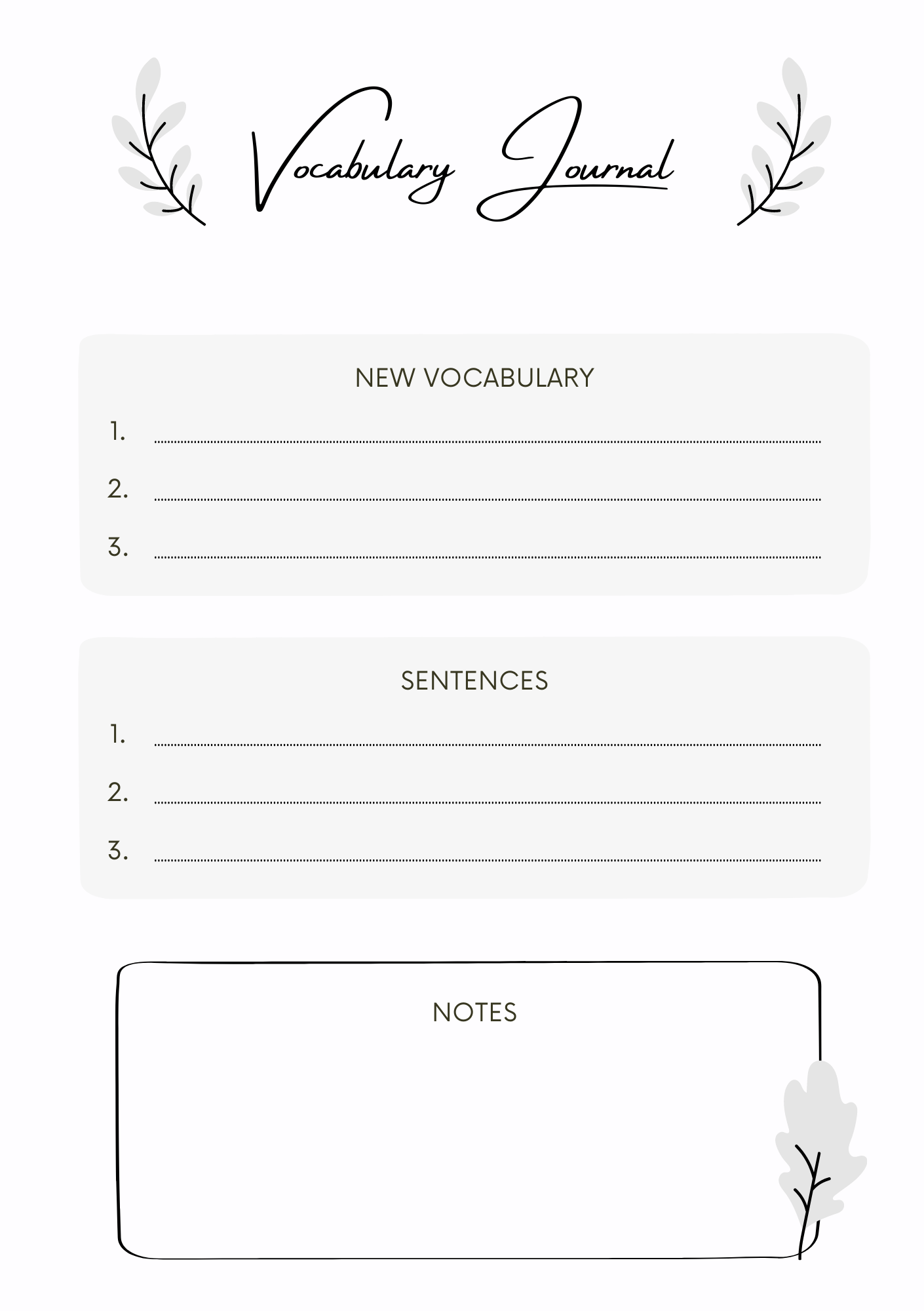 Vocabulary Learning Journal (Paperback)