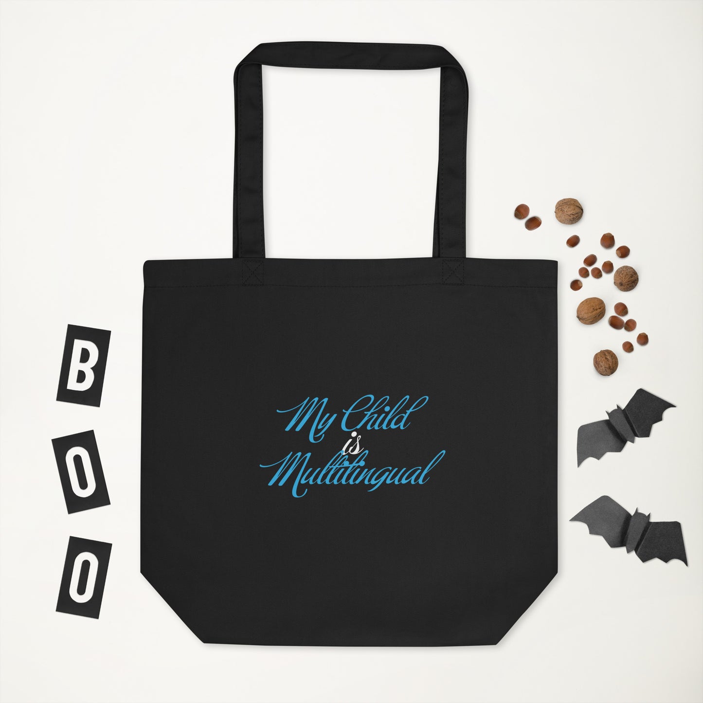 Bolso tote ecológico infantil multilingüe.
