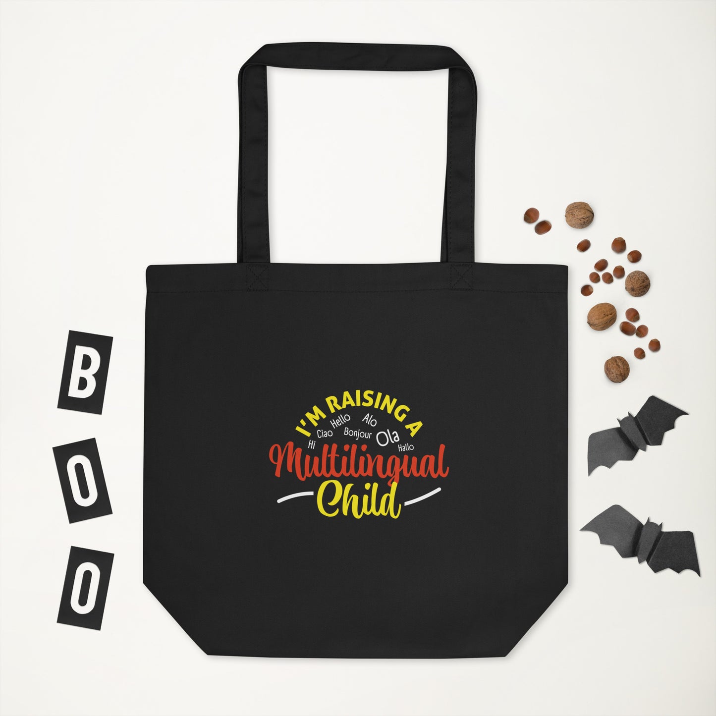 Raising Eco Tote Bag multilingüe.