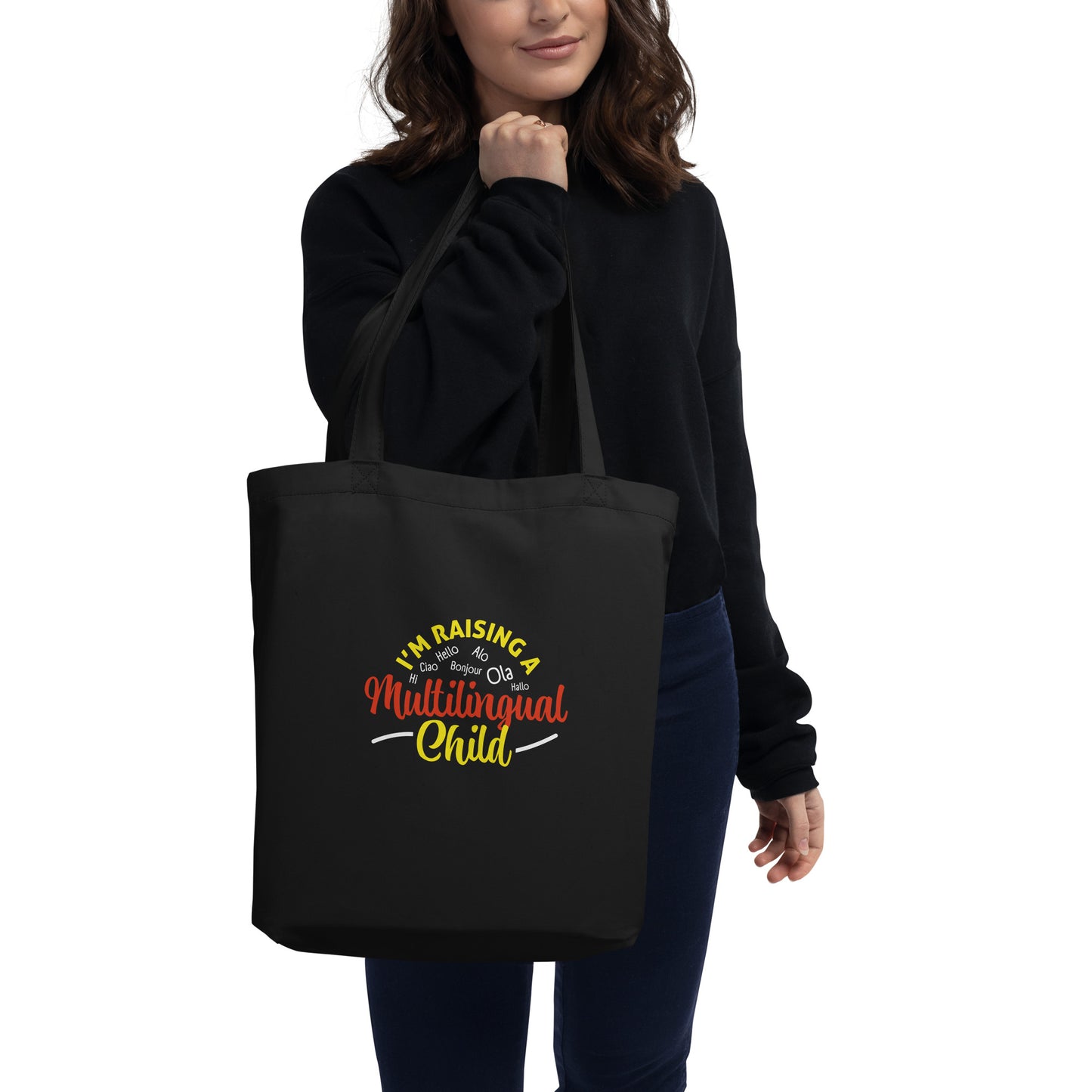 Raising Eco Tote Bag multilingüe.