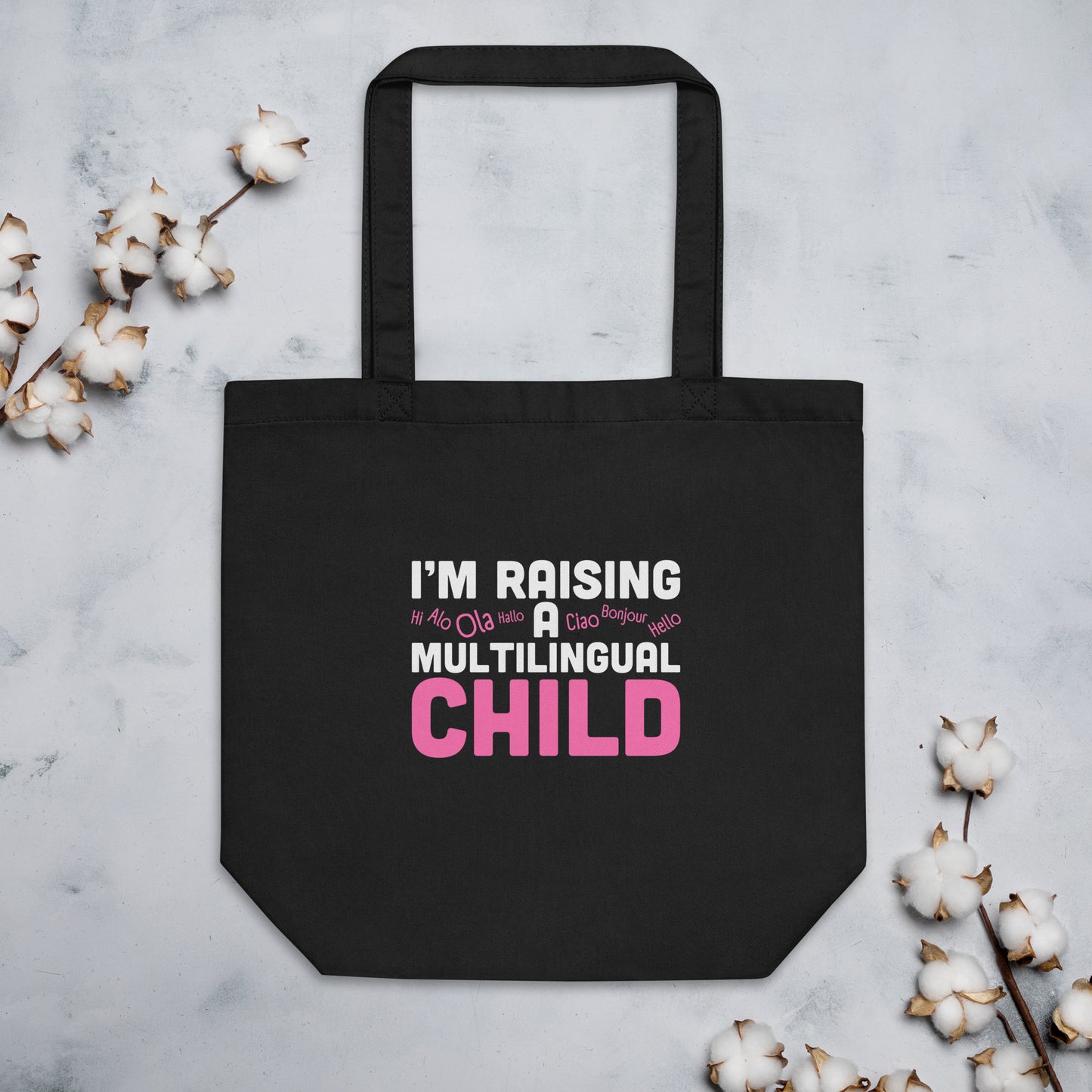 raising Multilingual Eco Tote Bag.