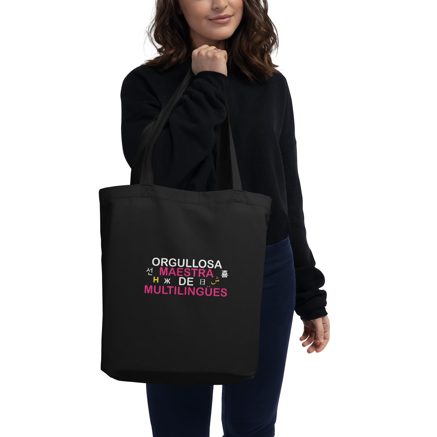 Bolso tote ecológico Orgullosa Maestra De Multilingues.