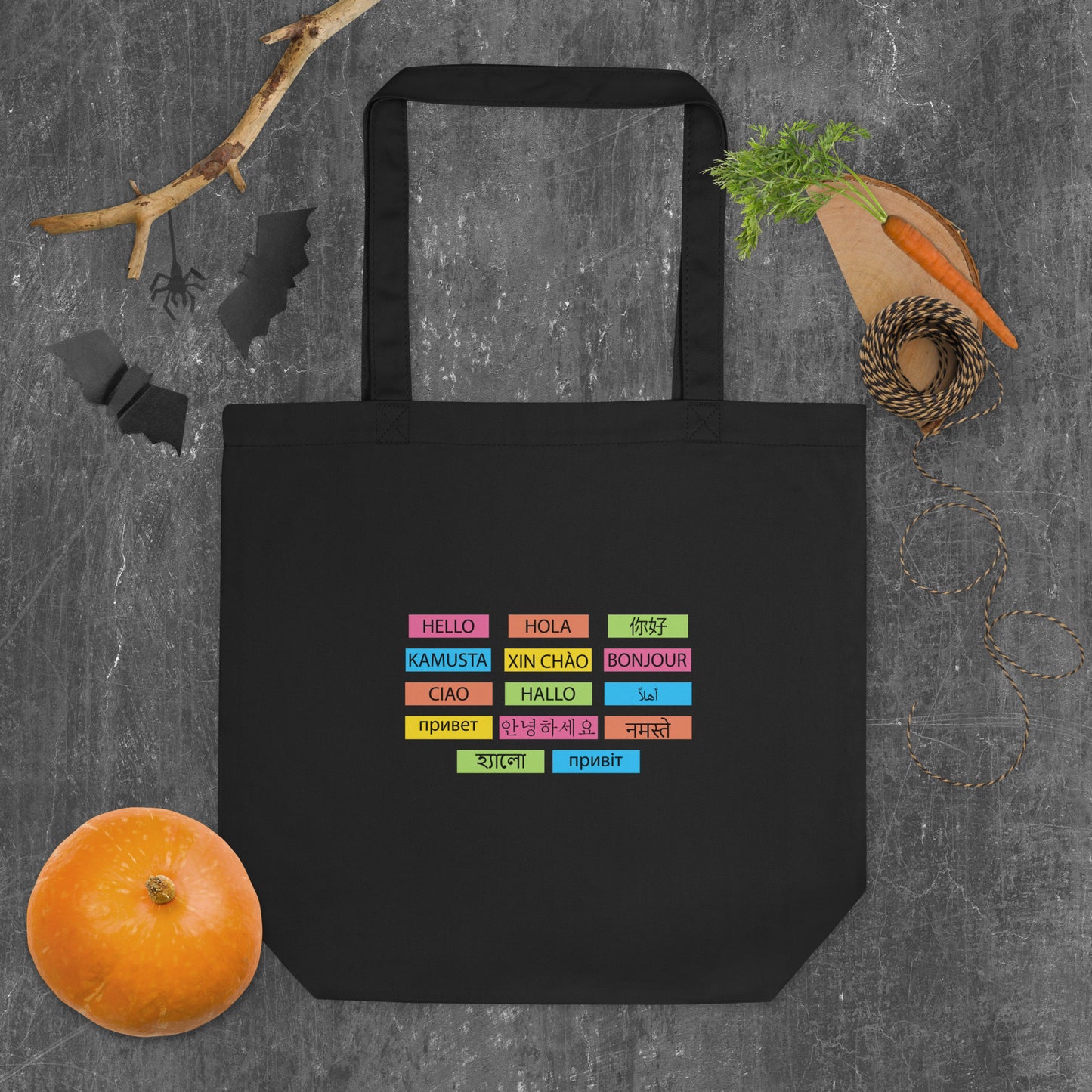 Multilingual Word Wall Eco Tote Bag