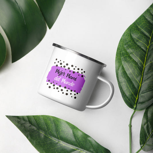 Best Mami Ever Enamel Mug (Spanish)