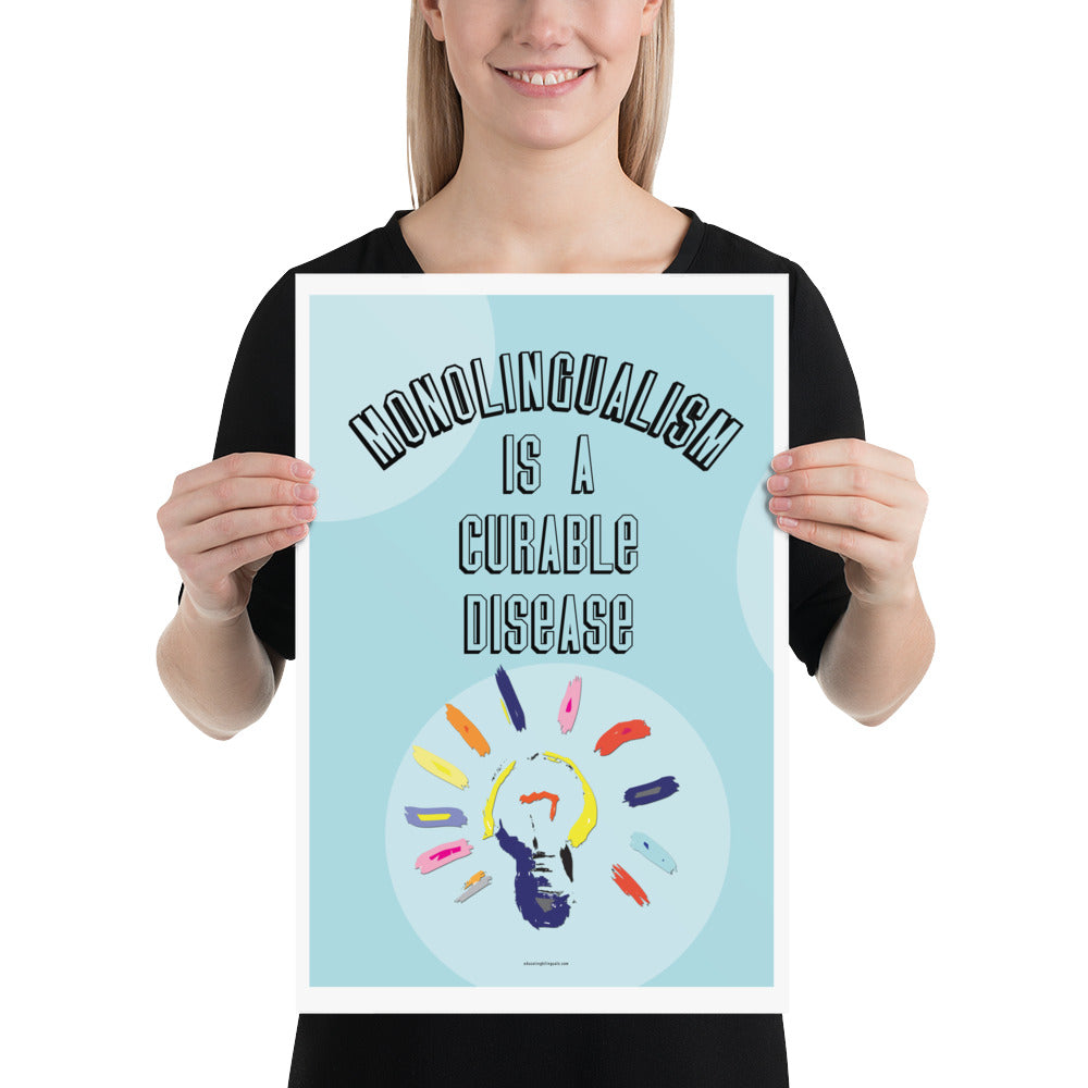 Monolingualism Poster, Bilingual Poster, Being Bilingual Poster, Classroom Decor, Bilingual Poster, Back To School, Office Decor,