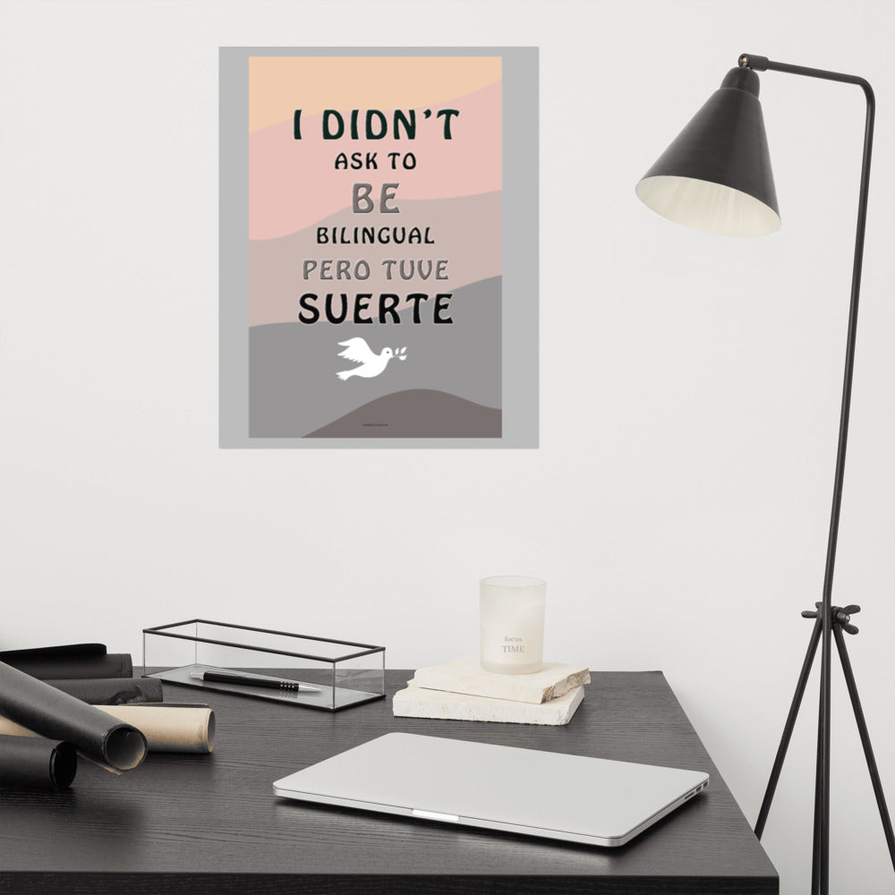 Lucky to Be Bilingual Poster, Being Bilingual Poster, Classroom Decor, Bilingual Poster, Back to School,