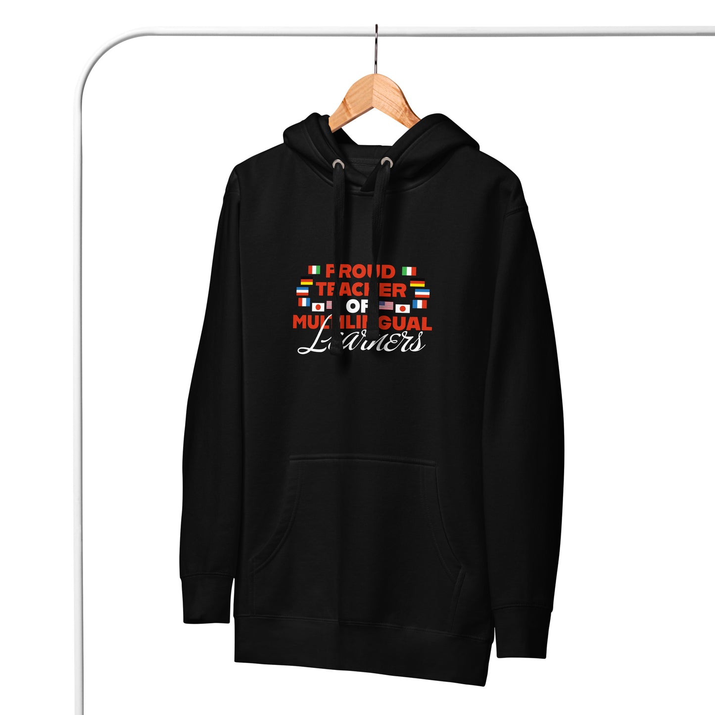 Sudadera con capucha para profesor de aprendizaje multilingüe